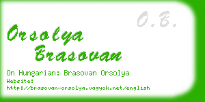 orsolya brasovan business card